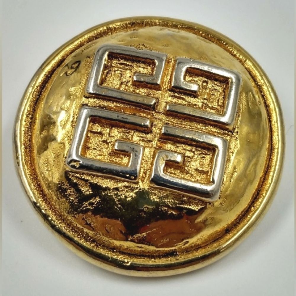 Givenchy France Gold Logo Gg Brooch Jewelry Coming Soon